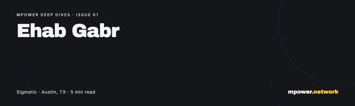 MPower Deep Dives cover for the Ehab Gabr profile